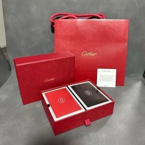 Cartier Red and Black Card Holder Set NEW